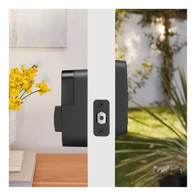 Yale Pro 2 Keyed Pushbutton Keypad Lock, Bluetooth with Wi-Fi Connect Bridge, Black Suede